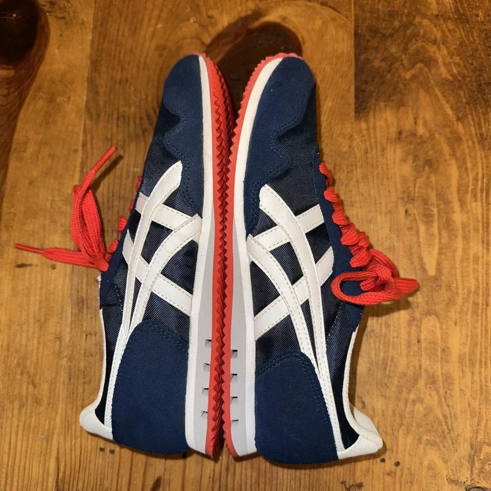 Asics Onitsuka Tiger Serrano Shoes Youth US 4 Navy Blue Sneakers Casual C3A2N